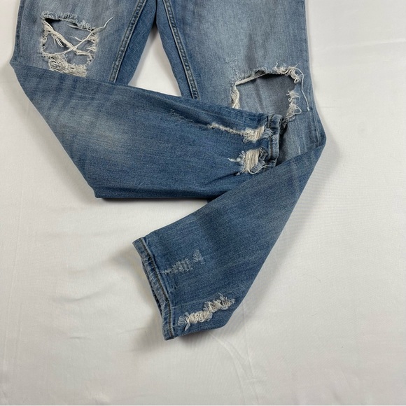 Zara Woman Premium Denim Collection Distressed Ripped Blue Jeans Women’s USA- 8 - Picture 5 of 16